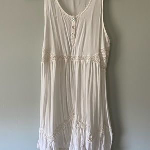Adorable white boho spring dress